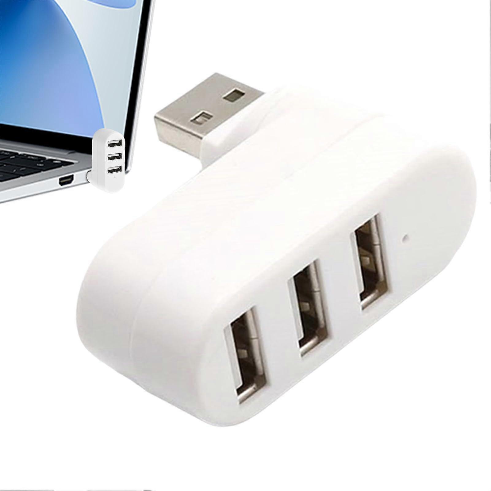 Usb Port Splitter USB Hub With Power Cable, Rotating Design, Portable MultiDevice Connection, Gigabit Ethernet Slot