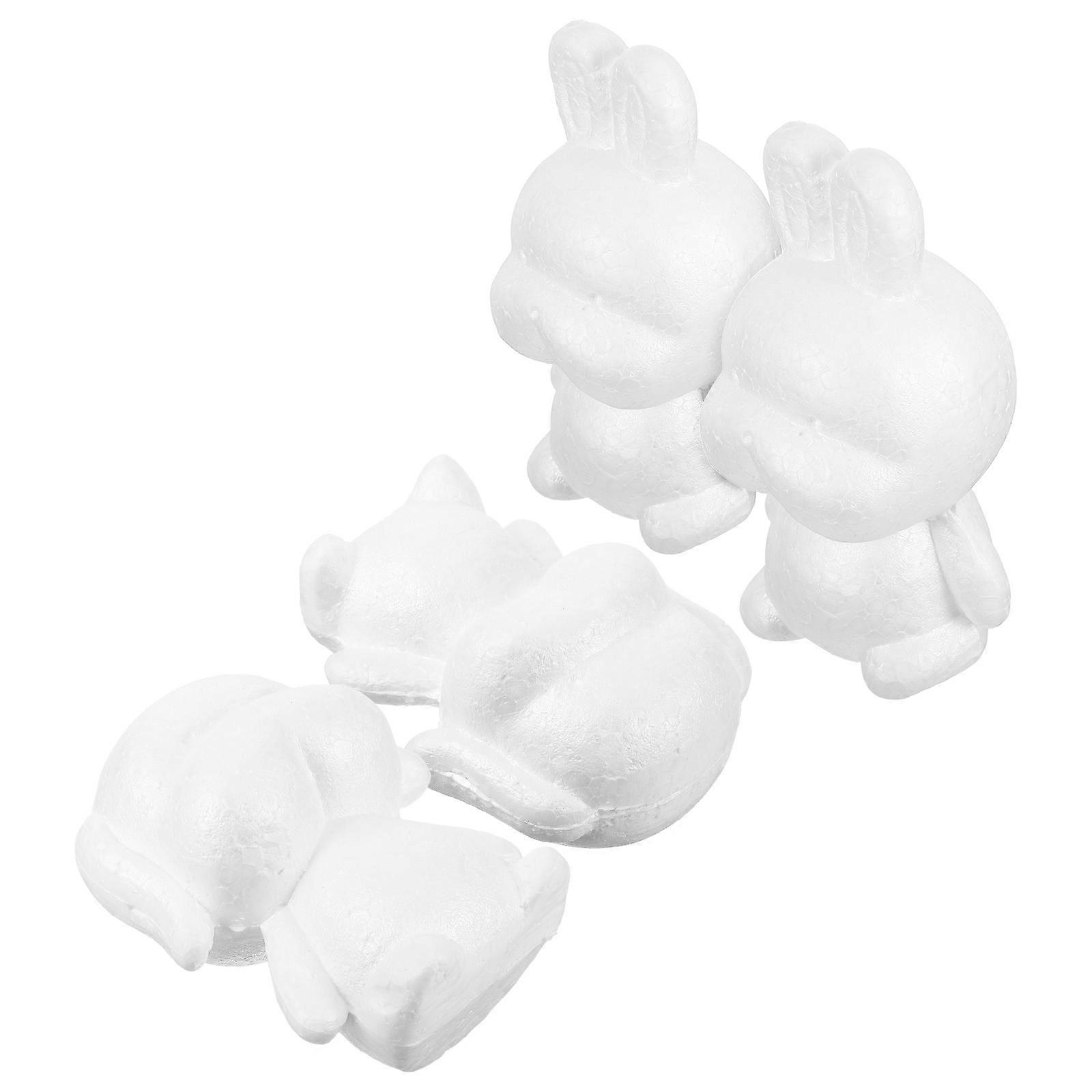 White DIY Foam Animal Kit for Painting with 12Pcs Rabbit and Dog