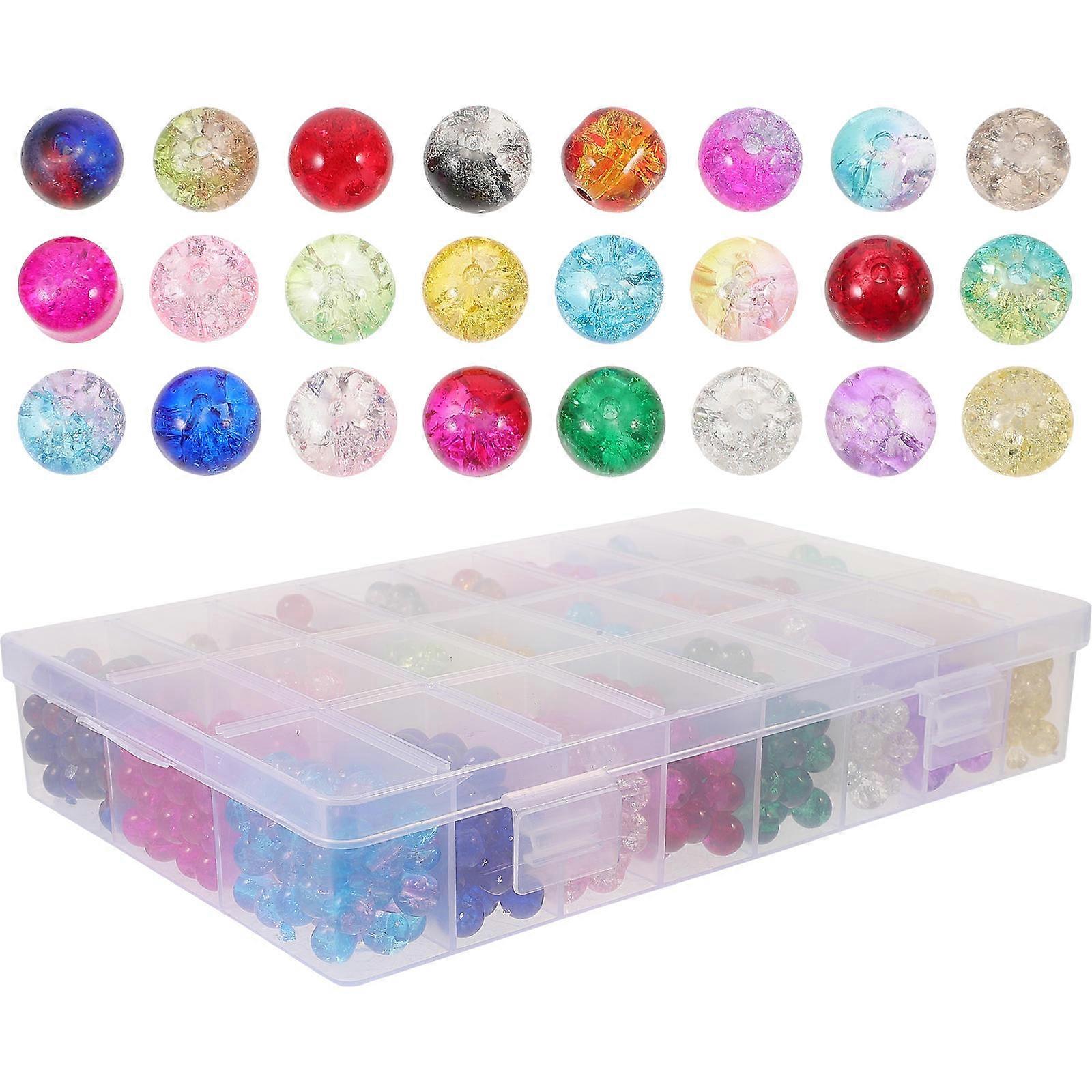 Glass Beads for Jewelry Making Durable Colored Beads 2 Boxes Set