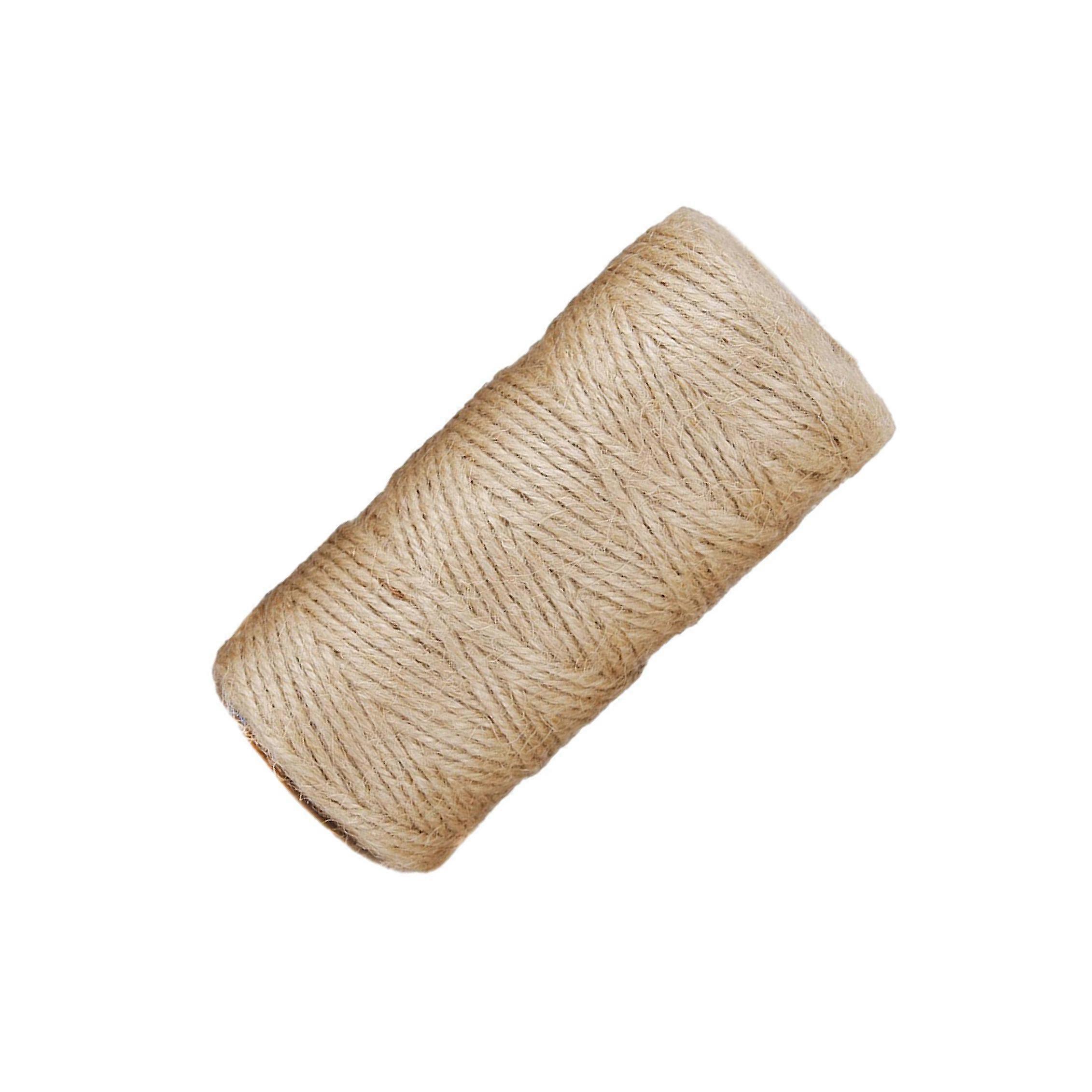 Brown Jute Twine String 200m Long For Crafting Gardening Macrame Durable And Cuttable Gift Packaging