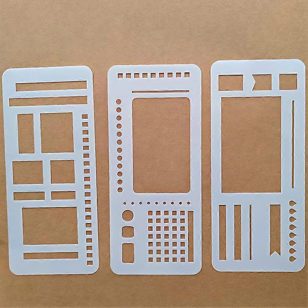 Handmade Flexible Planner Stencil Set for Dot Grid Journals, Reusable Drafting Tools for Daily Planning, Journaling & Checklists