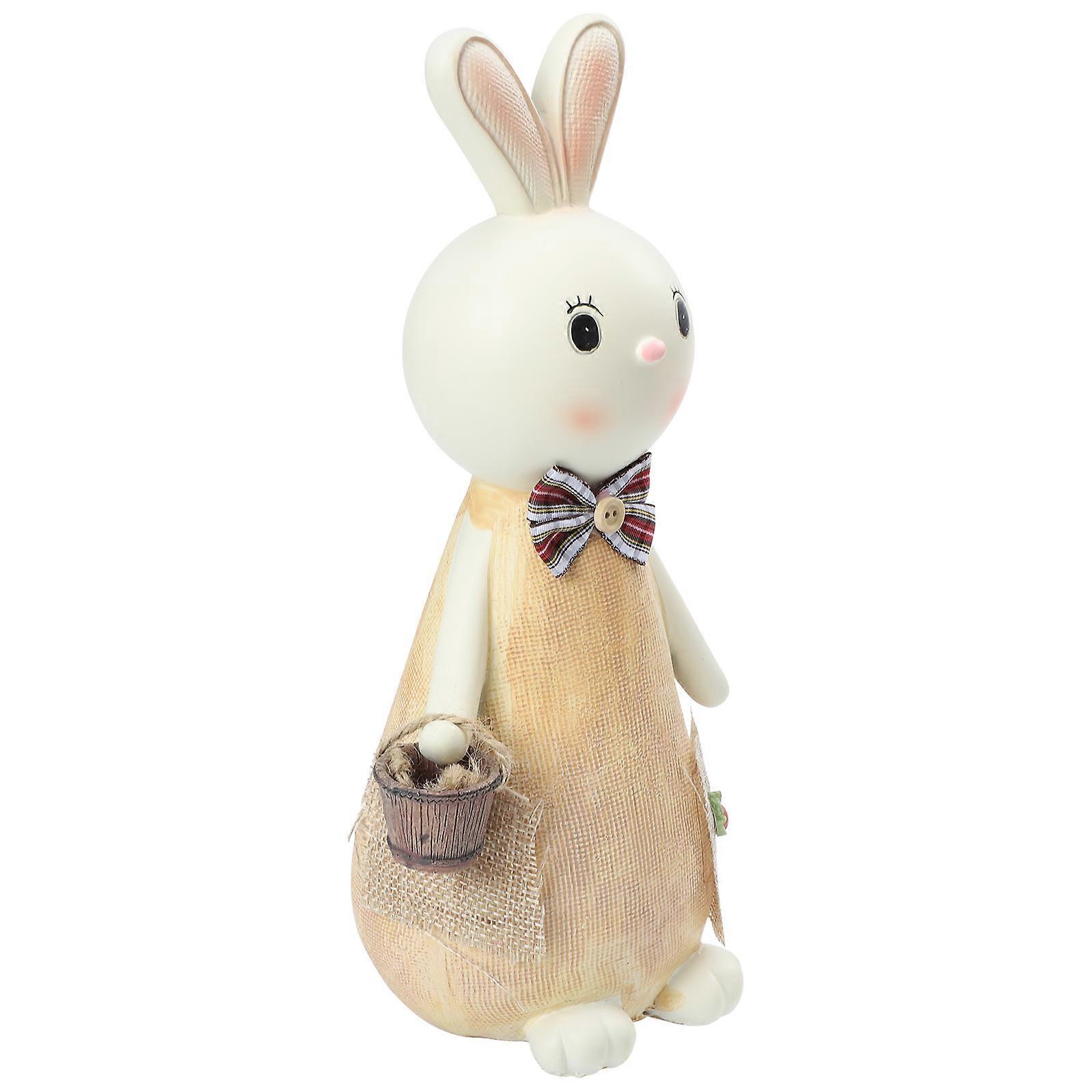 Coin Bank for Children Bunny Money Saving Container Resin 2Pcs Set for Storage