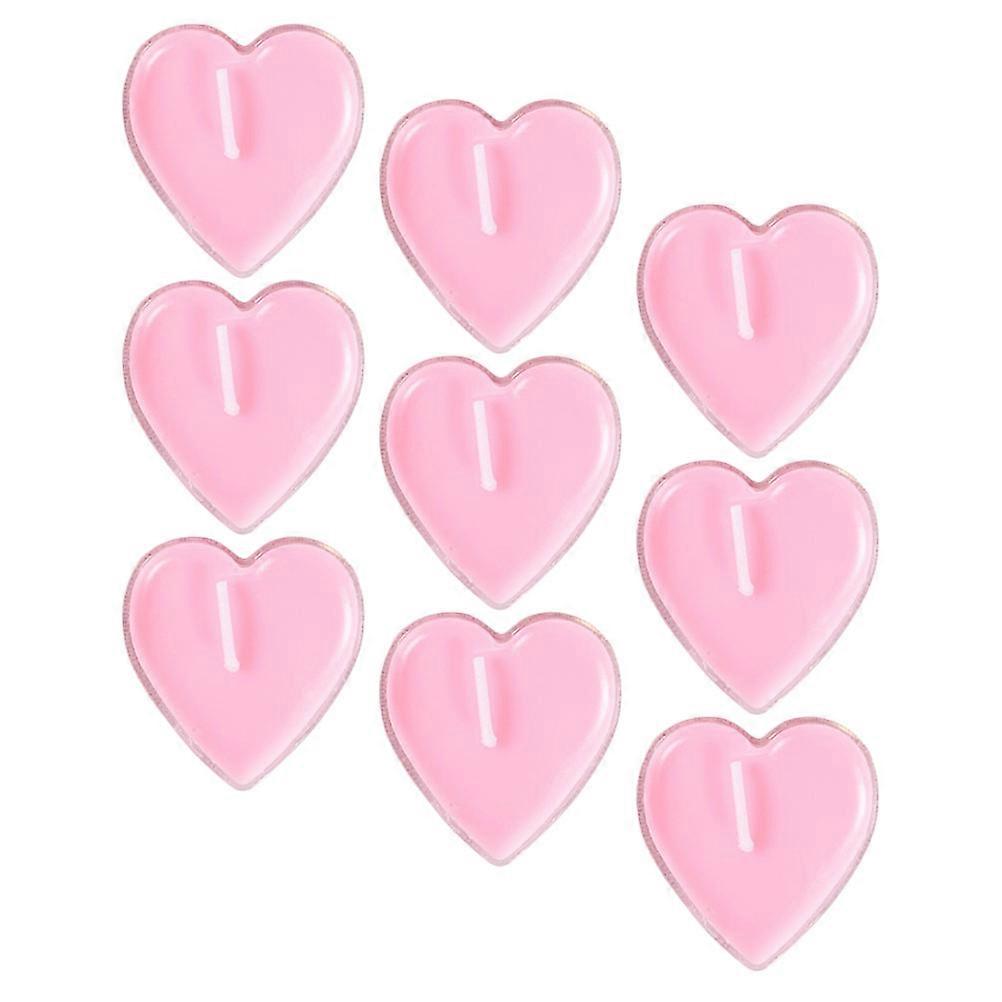 Decorative Candles Heart Shape Candle for Decor 9Pcs Set