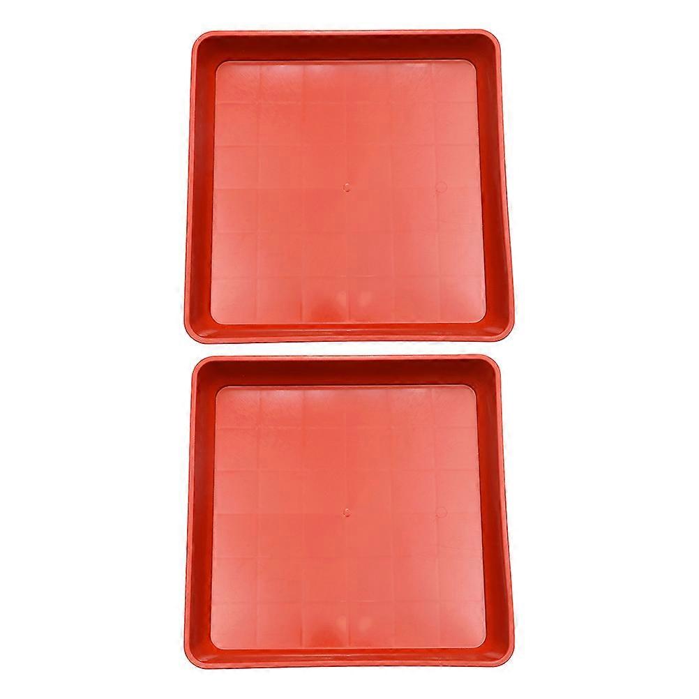 Succulent Plant Pot Tray Square Red for Storage Use 6Pcs Flower Planters
