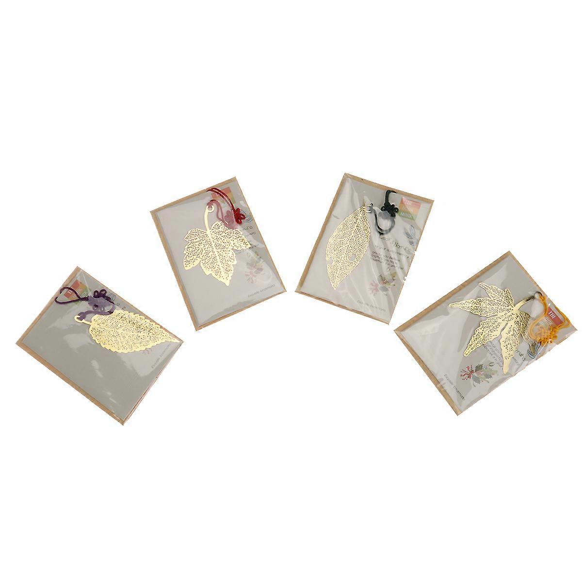 Golden Leaf Bookmark Metal Maple Leaves for Bookmark Use 20Pcs Set