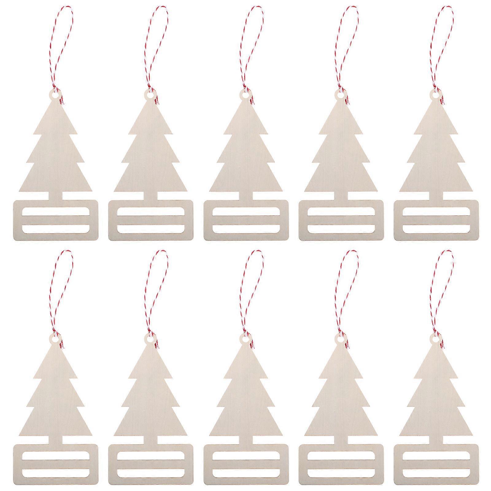 Multi Color Wooden Christmas Tree Ornaments for DIY Painting 20Pcs Set