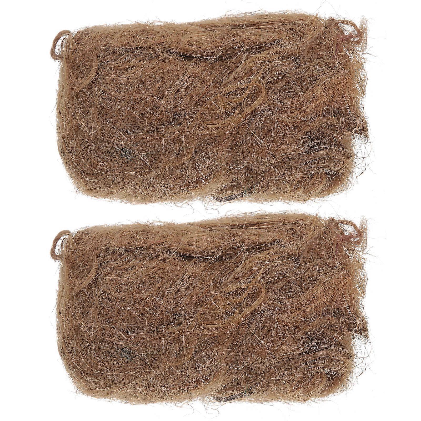 Artificial Grass Model Static Grass Tufts for DIY Scene 8Pcs Light Brown