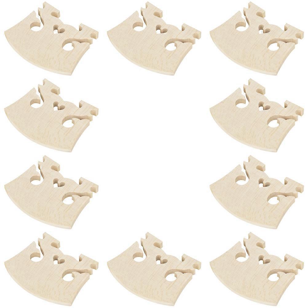 Heart Style Maple Violin Bridge for Support 10Pcs Beige Wood Accessory
