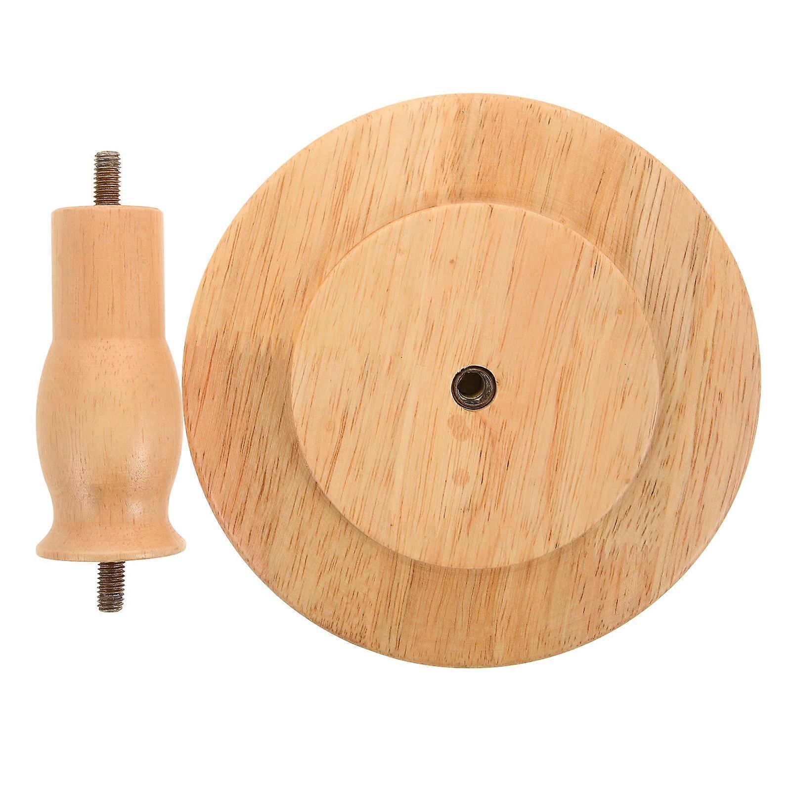 Wood Mannequin Head Base Round Design For DIY Projects 6.3X6.3X5.1in 1Set