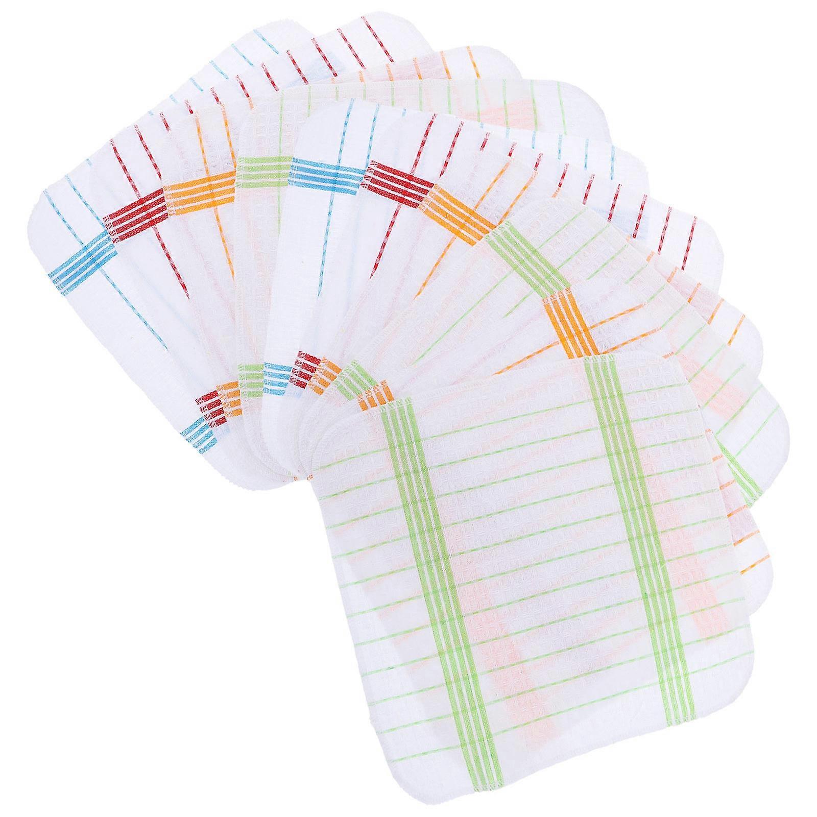 Tea Towels Cotton for Cleaning 40Pcs Absorbent Assorted Color Dish Rags