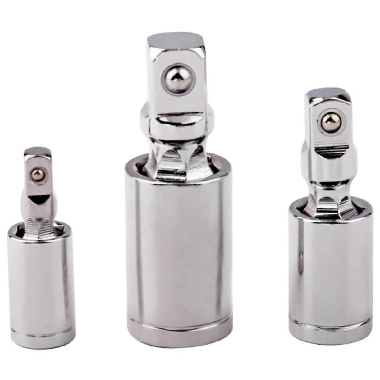 3pcs Joint Socket Adapter Plug for Wrench Extender Tool, 1/4" & 3/8" Drive Compatibility, Durable Steel Construction