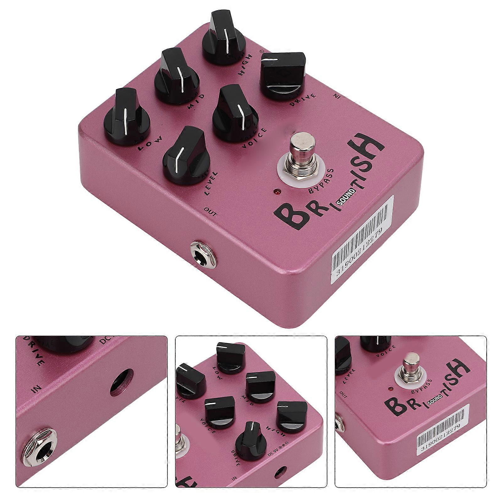 Purple Speaker Simulator Effect Pedal for Electric Guitar with LED Flash