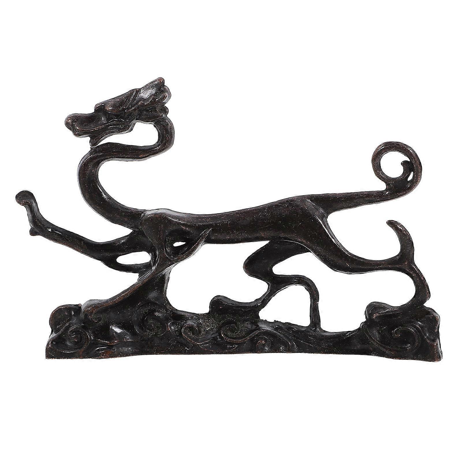 Practical Brush Pen Rack 2Pcs Decorative Holder For Calligraphy And Small Items Brown Copper Style