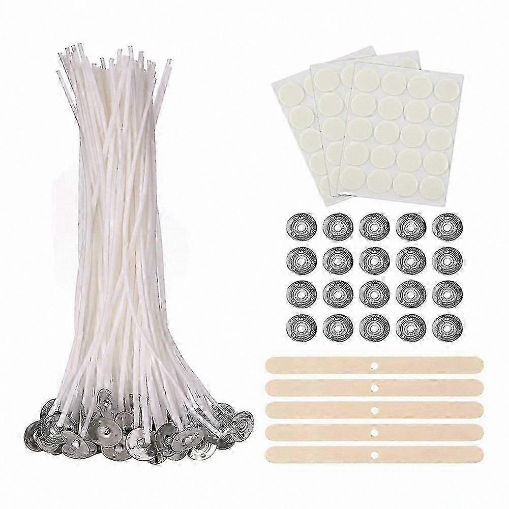 100-Pack Odorless Candle Wicks, 15cm Length for DIY Candle Crafting