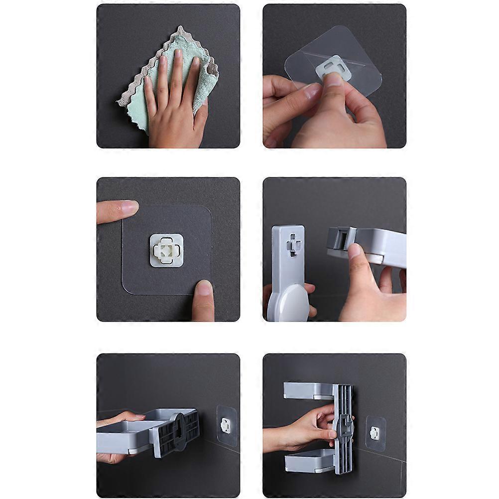 Khaki Double Layer Soap Holder for Holding Soap 2Pcs Wall Mounted Dish