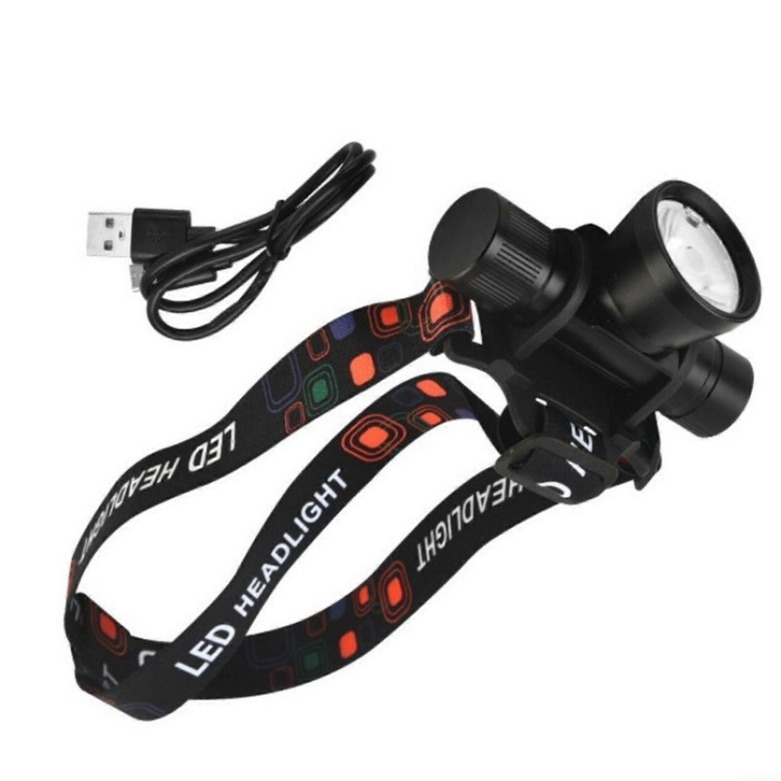 Diving Head Torch Aluminum Alloy Underwater Light With Long Battery Life For Night Fishing Camping Industrial Use Black