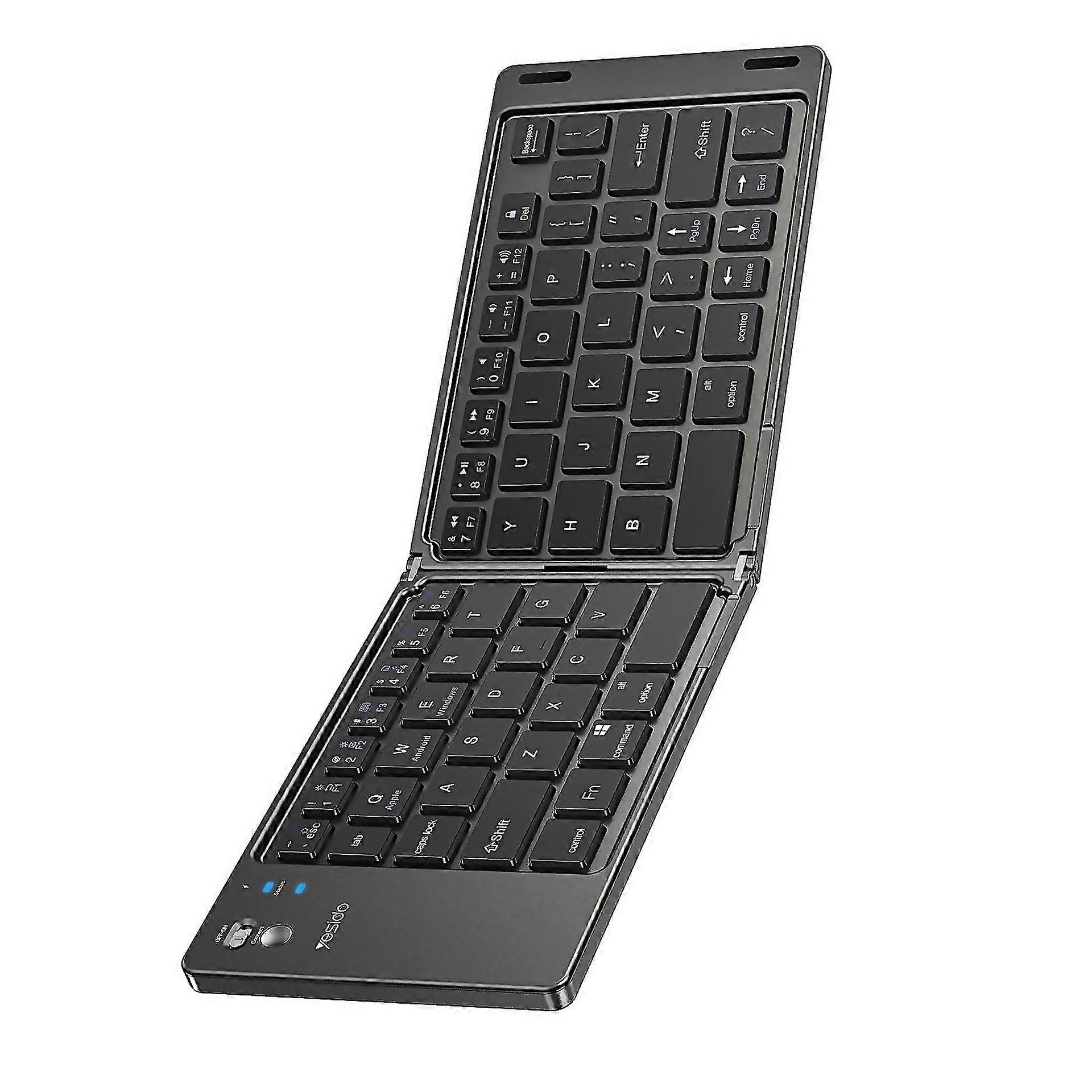 For Yesido Kb27 Ultra Slim Mini Twofold Portable Bluetooth Keyboard