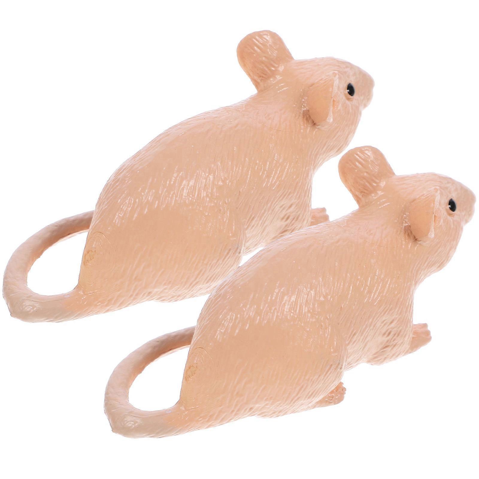 Plastic Mouse Toy for Kids Educational Animal Model 6Pcs Pack