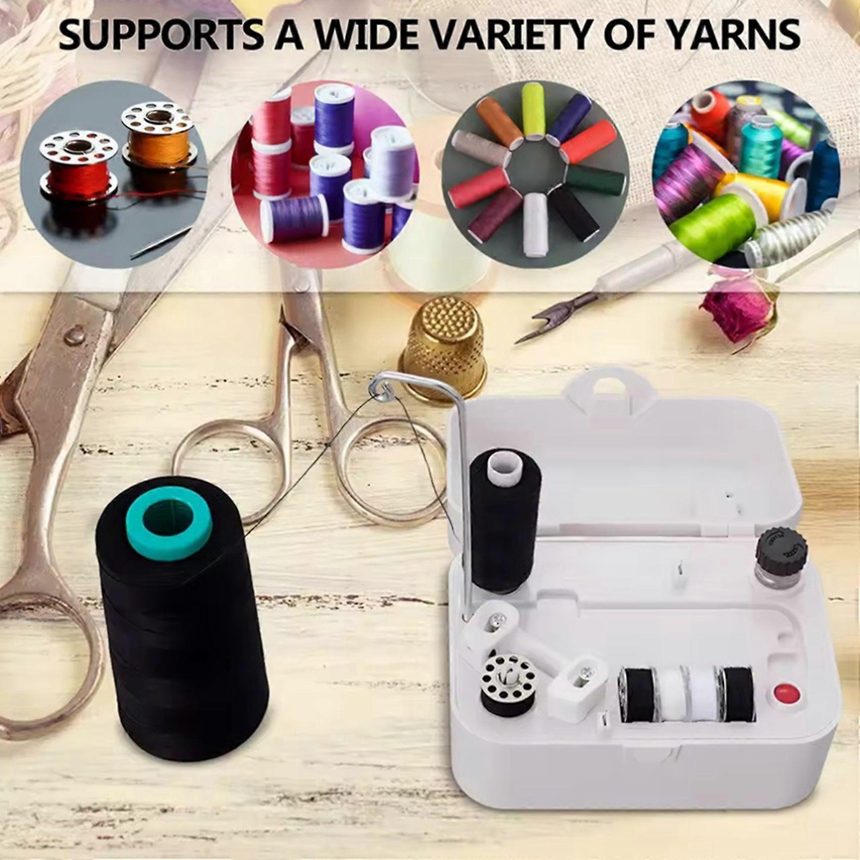 Electric Bobbin Winder with Handle Automatic Bobbin Winder Machine USB/Battery Powered Organizer Sewing Tool