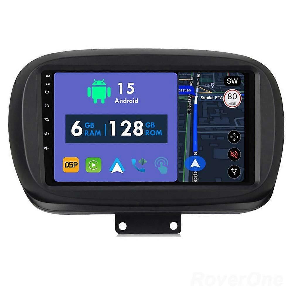 Car Radio 6G+128G CarPlay GPS Navigation Head Unit for Fiat 500X 2014 - 2020 Android Auto Bluetooth Stereo Touch Screen
