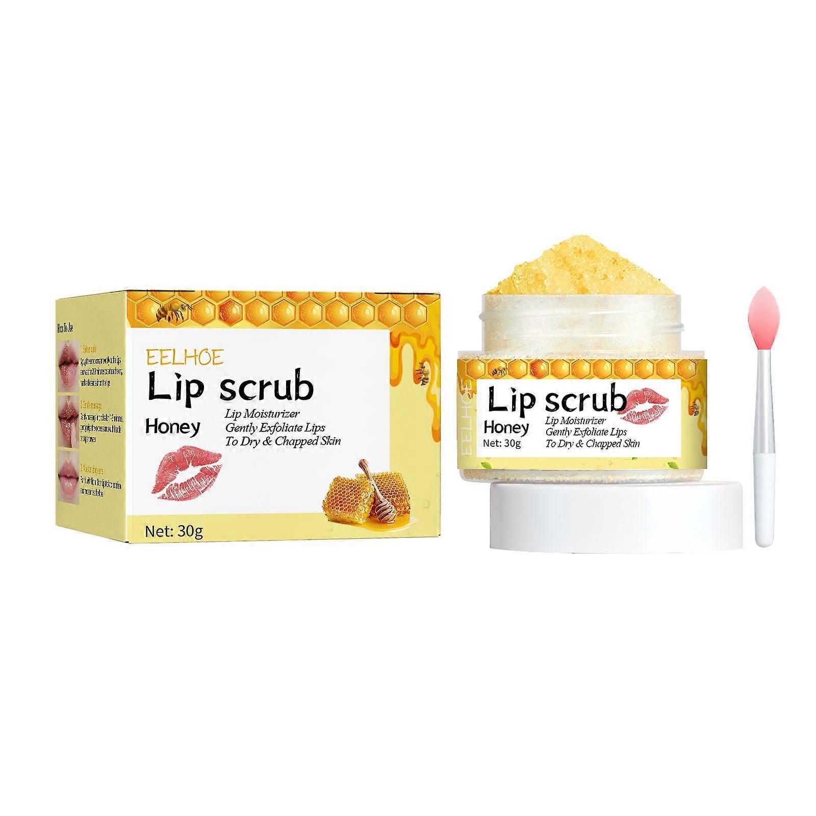 Eelhoe Honey Lip Scrub Cream Moisturizing Lip Anti-Chapping Moisturizing Exfoliating Skin Magic Color Fading Lip Around Mouth Corner