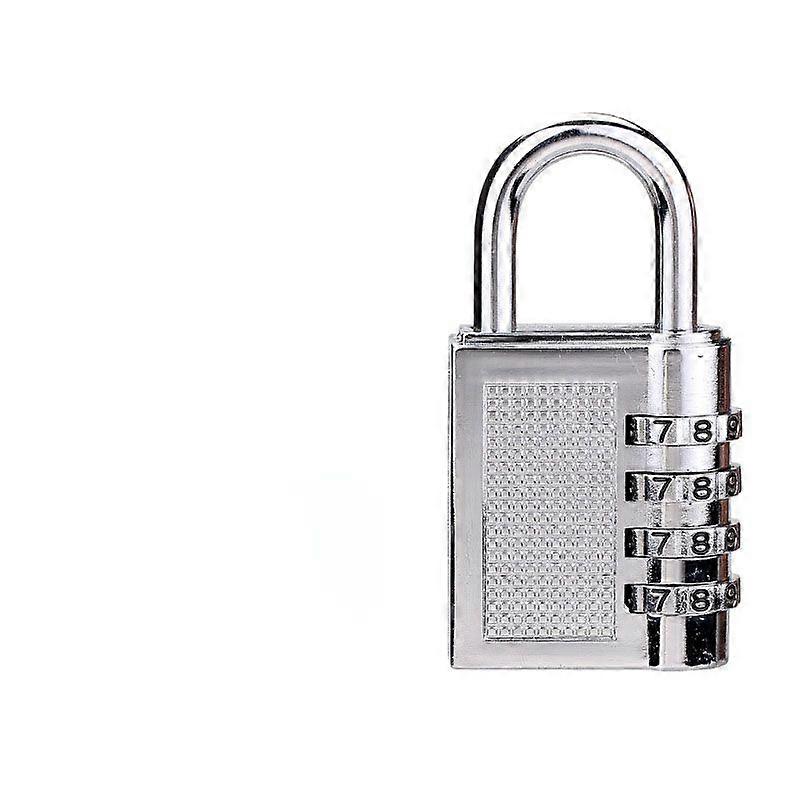 4 Digit Combination Lock For Locker Gym Bag & Travel Suitcase - Silver
