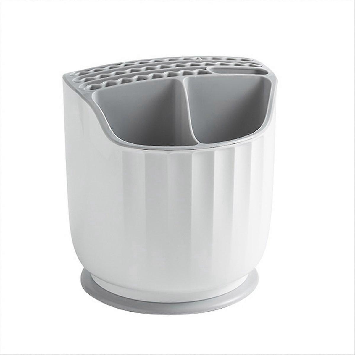 Utensil Holder for Kitchen Counter - Rotating Cooking Holder White