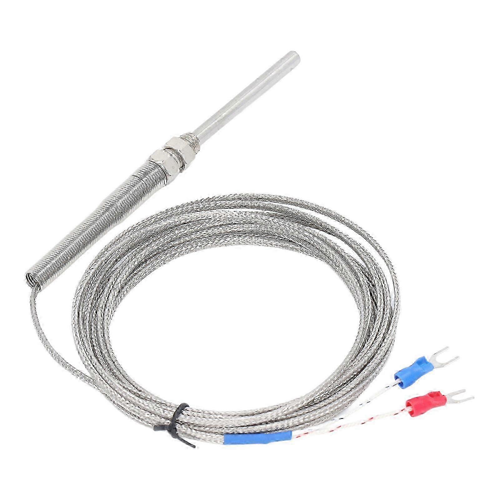 25-26 BERM K Type Thermocouple Temperature Sensor Shielded Sensitive Detector Gauge 50mm Probe 3 Meter