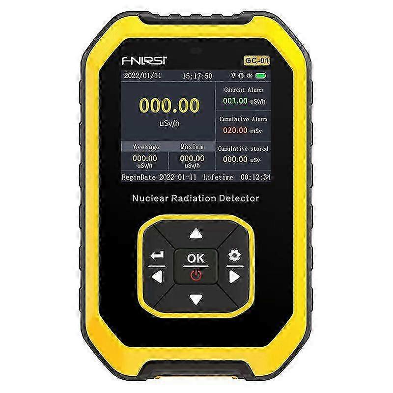 GC01 Geiger Counter, Nuclear Radiation Detector, Personal Dosimeter, X-Ray Radioactivity Tester with LCD Display
