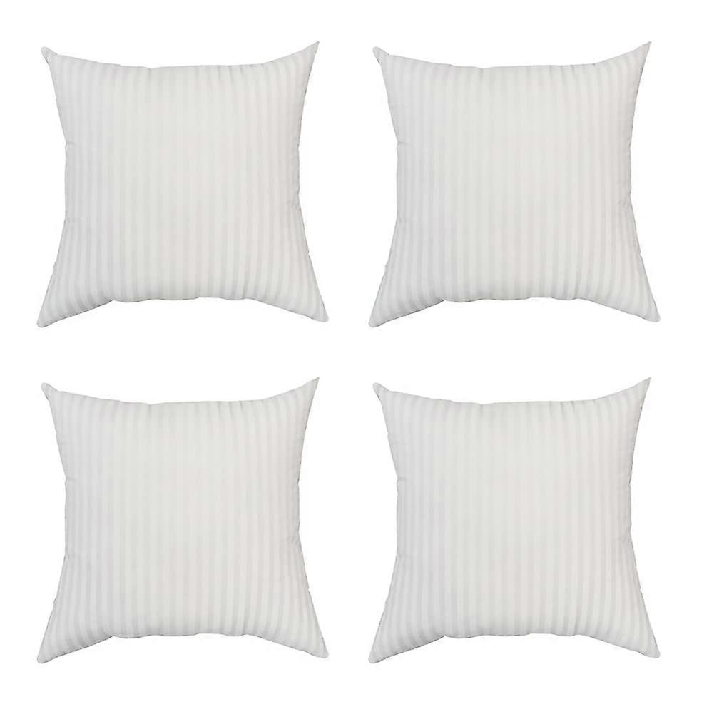 Ergonomic Cushion Pads 4 Pack 40x40cm Soft White Inner Pillows With Removable Washable Cover For Comfortable Sleep