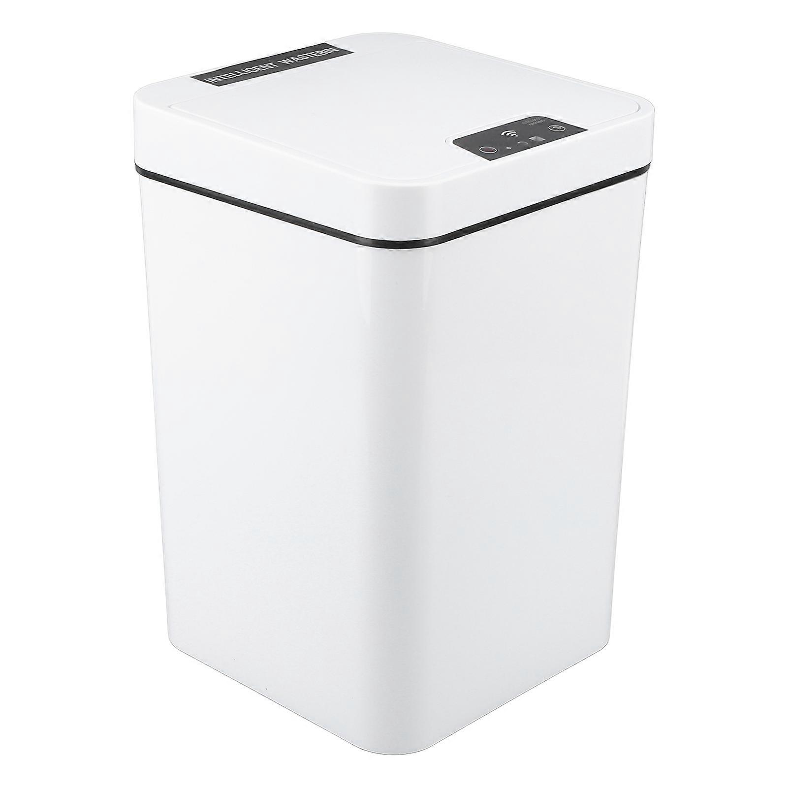 Smart Trash Can 18L PP Plastic Motion Sensor Battery Type Automatic Touchless Garbage Bin for Bathroom Hotel Office 