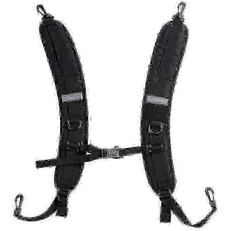 Adjusted Padded Backpack Strap for Black Backpacks and Dry Bags (1 Piece)