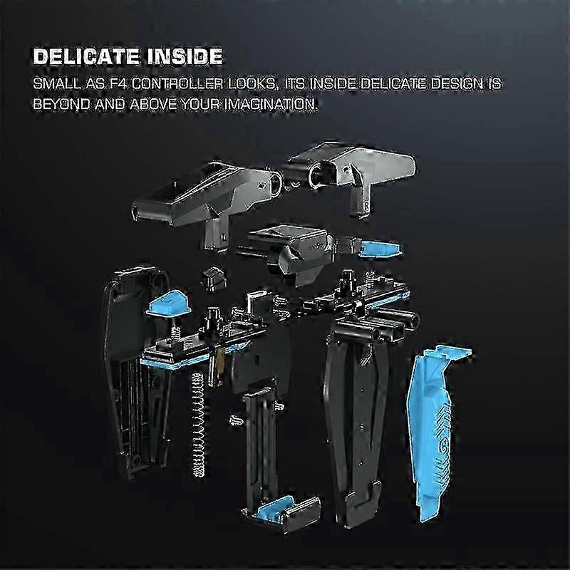 Triggers,Mobile Game Controllers F4 Falcon,Foldable Plug and Play Gaming Trigger for iOS and Android Phone(PUBG/Fortnite/Rules)4.5-6.5 inch [android]