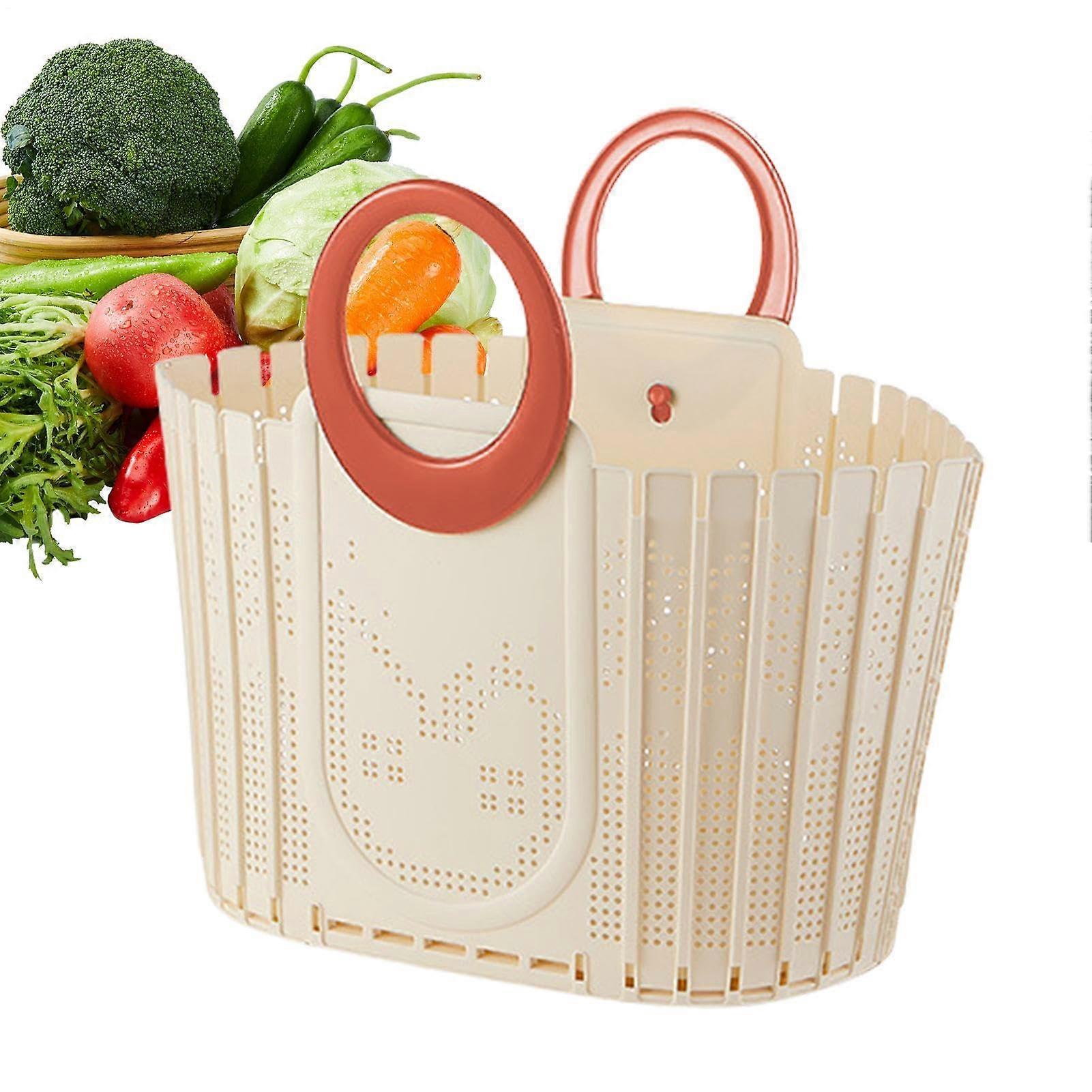 Clothes Hamper Handheld Laundry Bin, Space Saving Ventilated Shower Case, Red Pull Ring, Bathroom, College, Kids Room