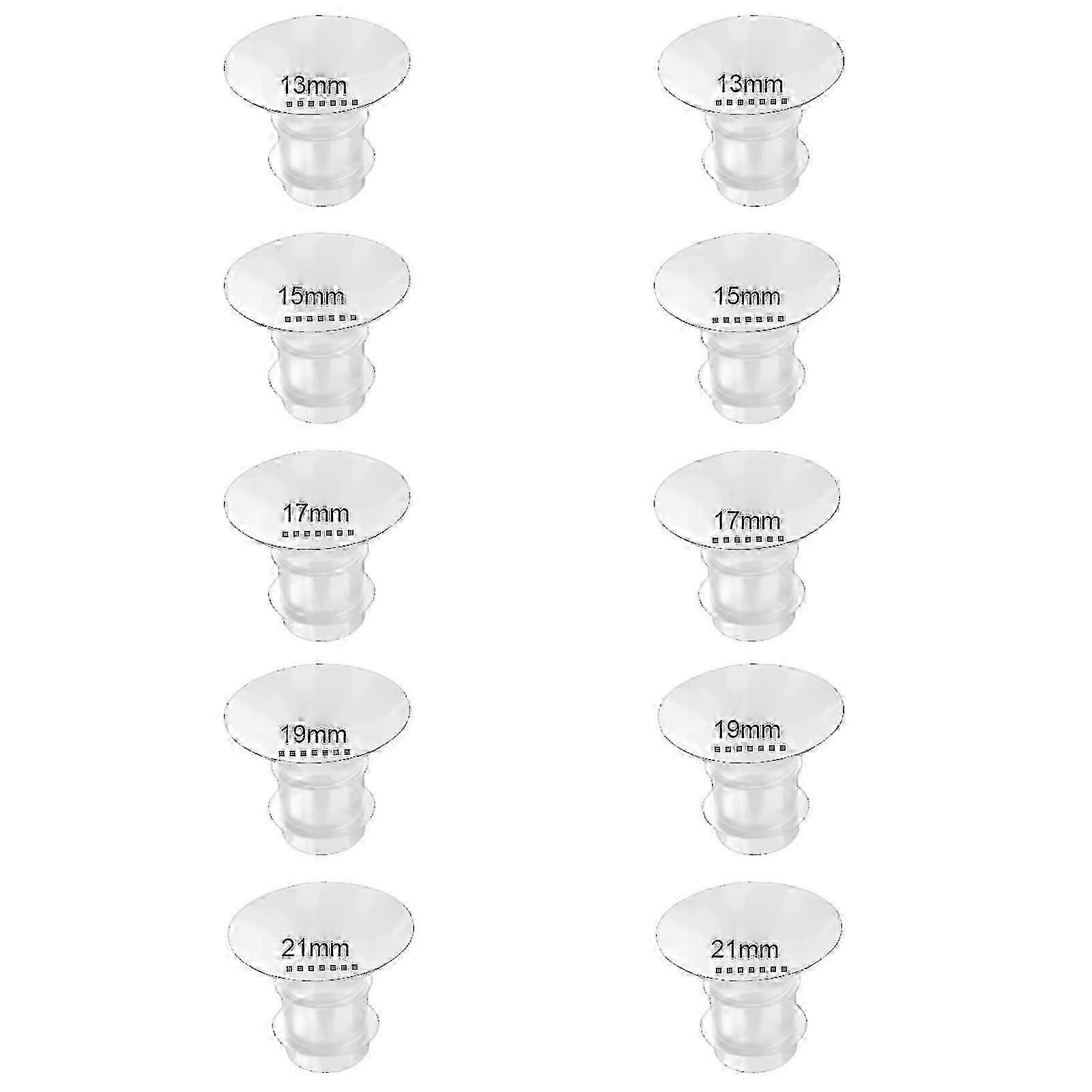Momcozy S12 S9 flange inserts 10pc set 13mm to 21mm sizes