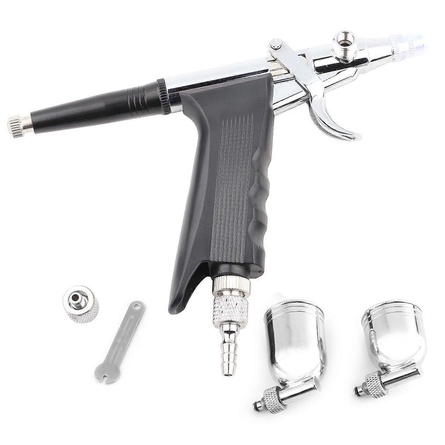 Multi Purpose 2 Cups Side Feed Spray Gun Trigger Airbrush for Art Painting 166