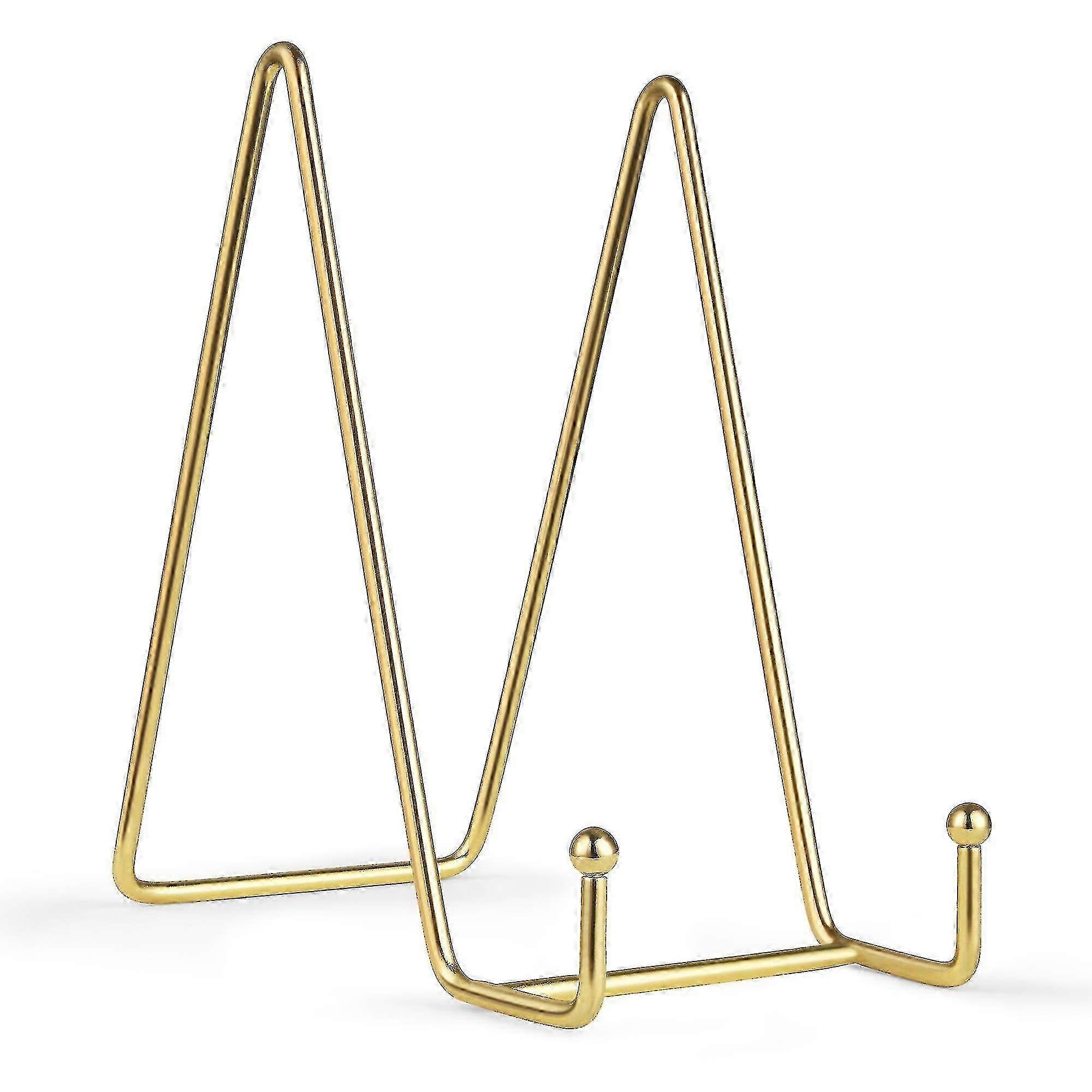 2 قطع 6 بوصة عرض تقف على لوحة - الذهب الحديد حامل لوحة حامل عرض يقف حاملي الإطار المعدني للصور والصور