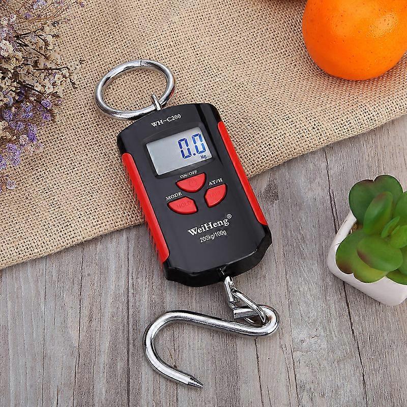 200kg 400lb Mini Crane Scale Heavy Duty Digital Hanging Scales LCD w/ Backlight