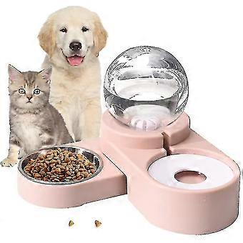 Pet Mutifunctional Bowl With Feeder And Waterer ,dog Bowls And Cat Food Bowls With Pets Dispenser