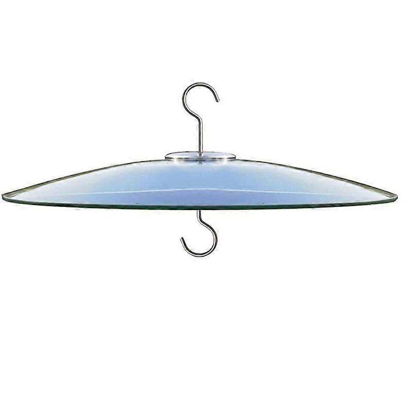 Glass Squirrel Baffle for Bird Feeders Pole - Shepherd Hooks/Post Hanging - Clear 13Inch Large Weath