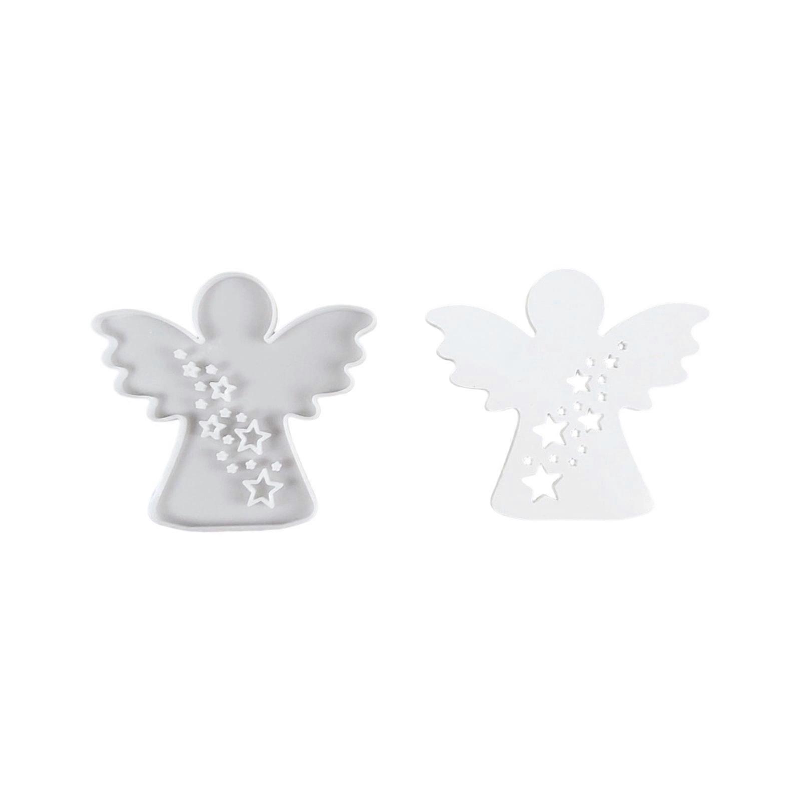 Plasters Molds Handmade Casting Molds Angel with Heart Star Silicone Mould Epoxy Resin Tool Multicolor