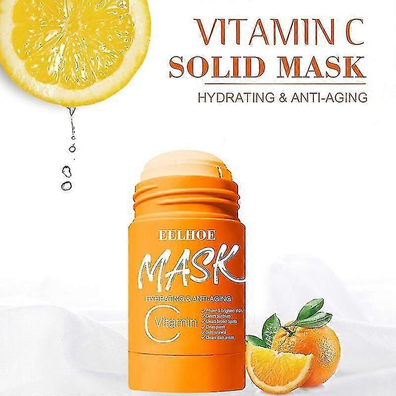 Vitamin C Solid Mask Solid Face Cleansing Mask Stick Oil Control Moisturizing Mud Mask