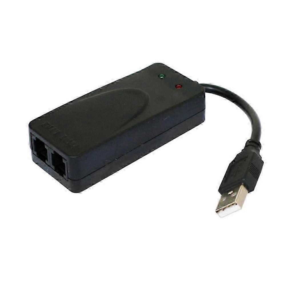 USB Fax Modem Dual Port USB2.0 56K V.92 V.90 External Modem Driver for Win 7 8 10 XP Receive Send Fax on Computer