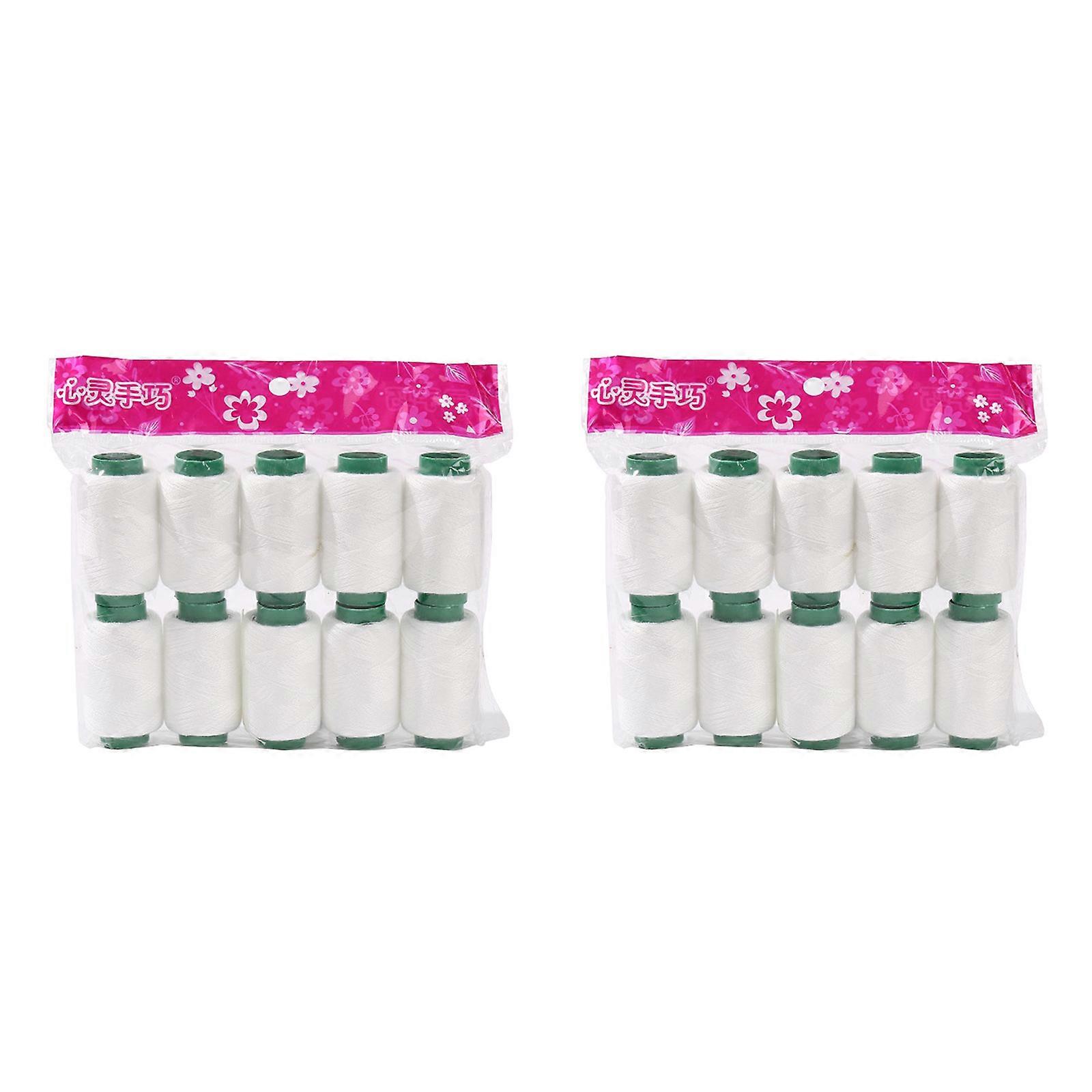 20 κλωστές ραψίματος πολυεστέρα κυλίνδρων 250 γιάρδες ανά καρούλι για ραπτομηχανές ραφή χεριών DIY κέντημα σκάφος λευκό