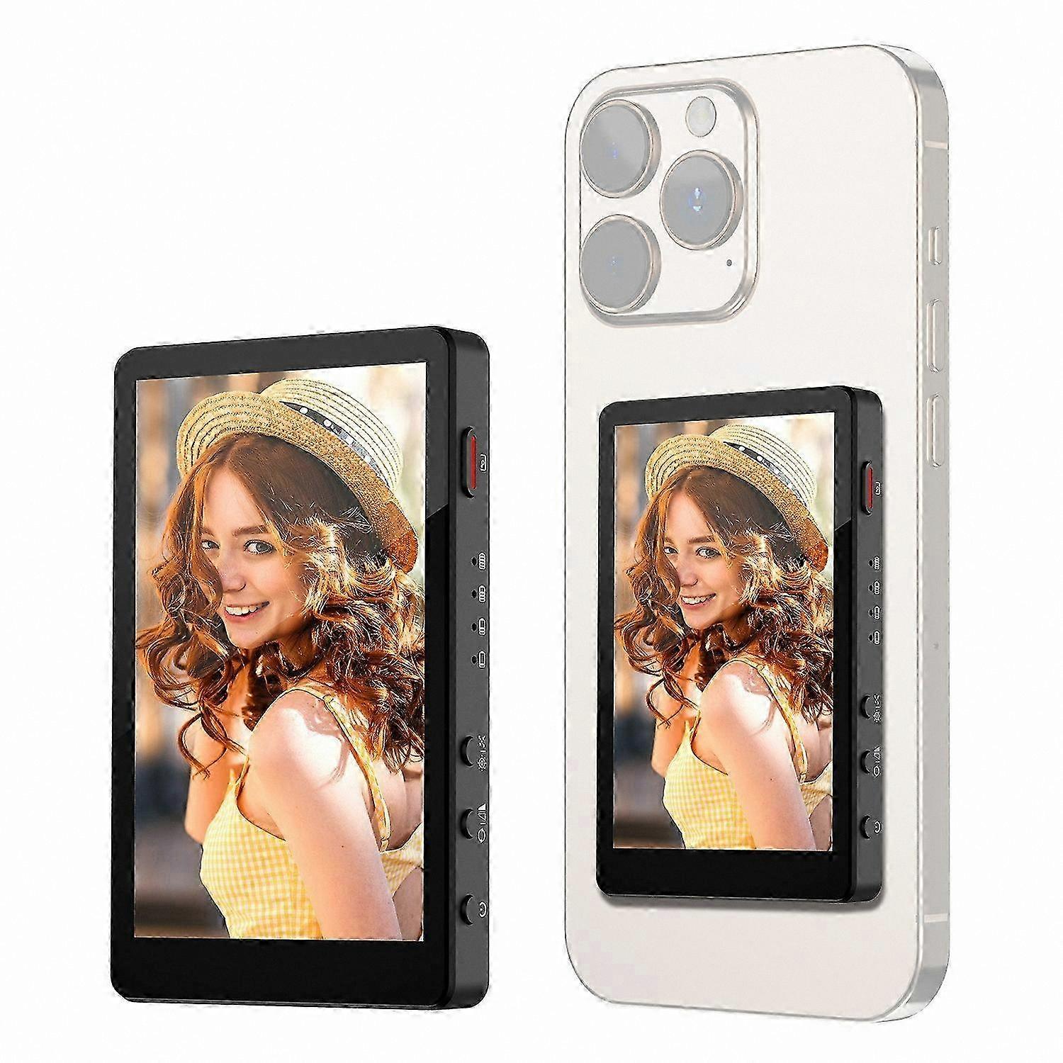 Wireless Screen Mirroring Gadget for Smartphones with Magnetic Selfie Display Functionality