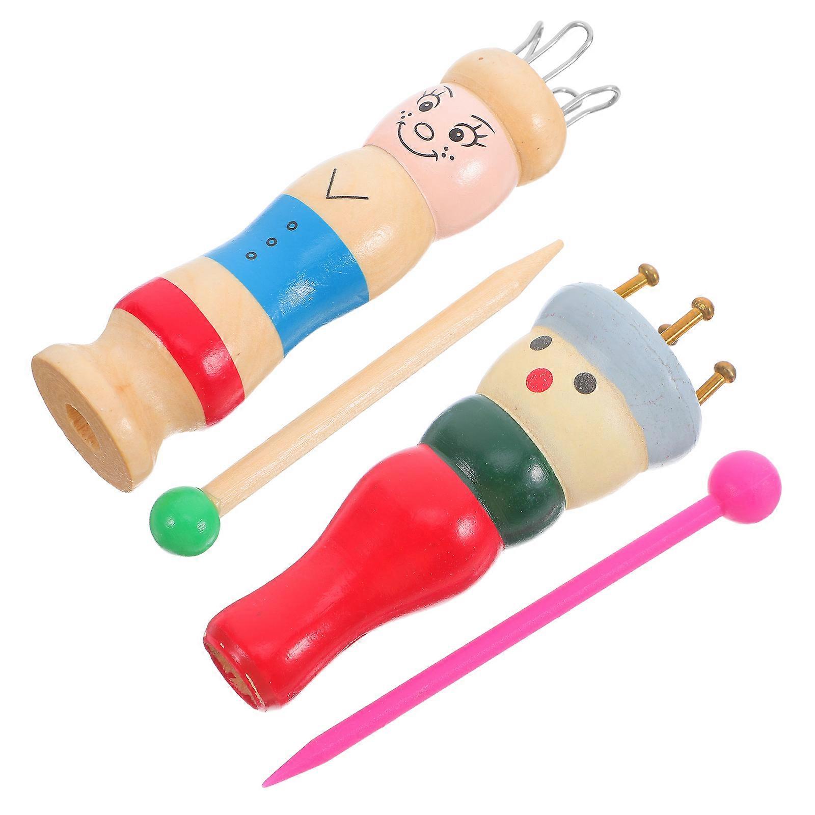 String Winder Yarn Weaving Machine Beginners Easy-To-Use Wood Material Crafting 2Set