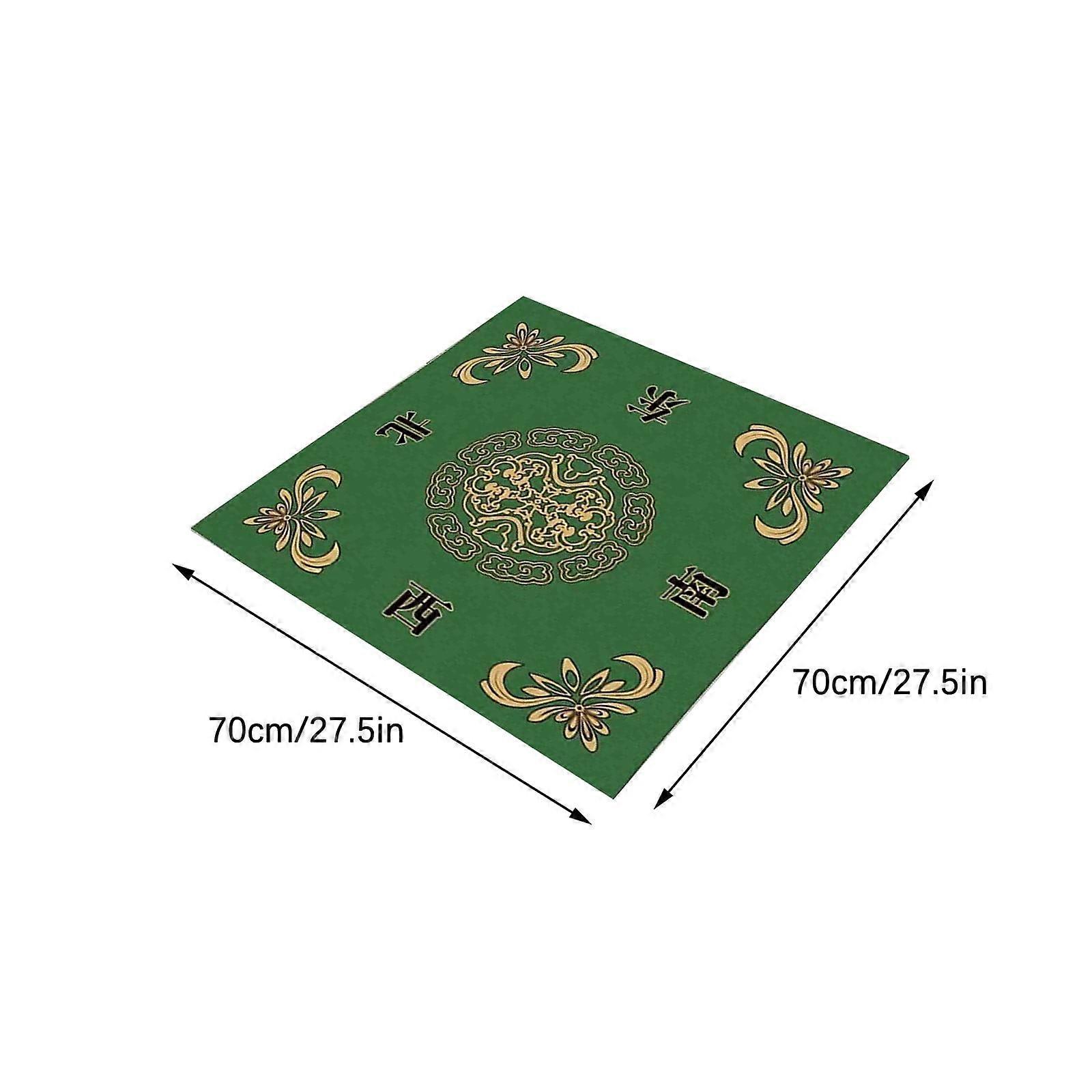 YiFudd Mahjong Mat Reduction Mahjongg Table Mat Mahjong Accessories Tablecloth Game Poker Domino Game Game Mat For Card Board And Tile Games 70x70cm
