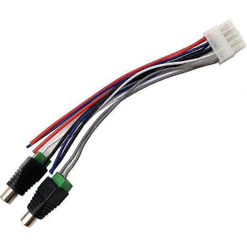 For DUAL 0A Power Input Plug Harness with RCA Connector 16AWG 1007UL Wire 15cm Length
