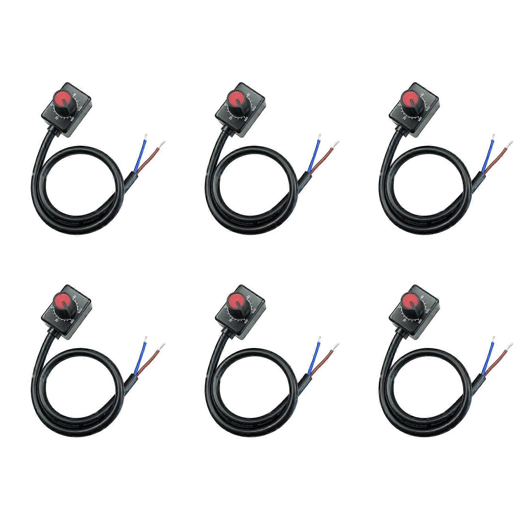 DC 0/1-10V Knob LED Dimmer, Low Voltage Passive Dimmer PWM Dimming for 0-10V or 1-10V Dimmable Electronic LED Driver 6Pc