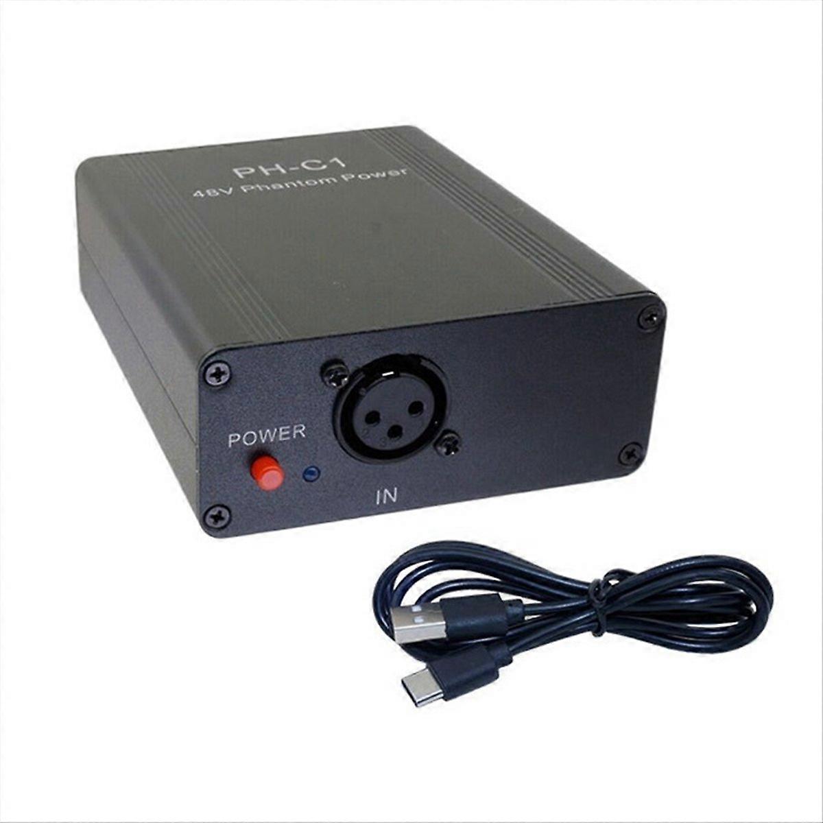 48V fantomstrømadapter utendørs bærbar oppladbar fantomstrøm
